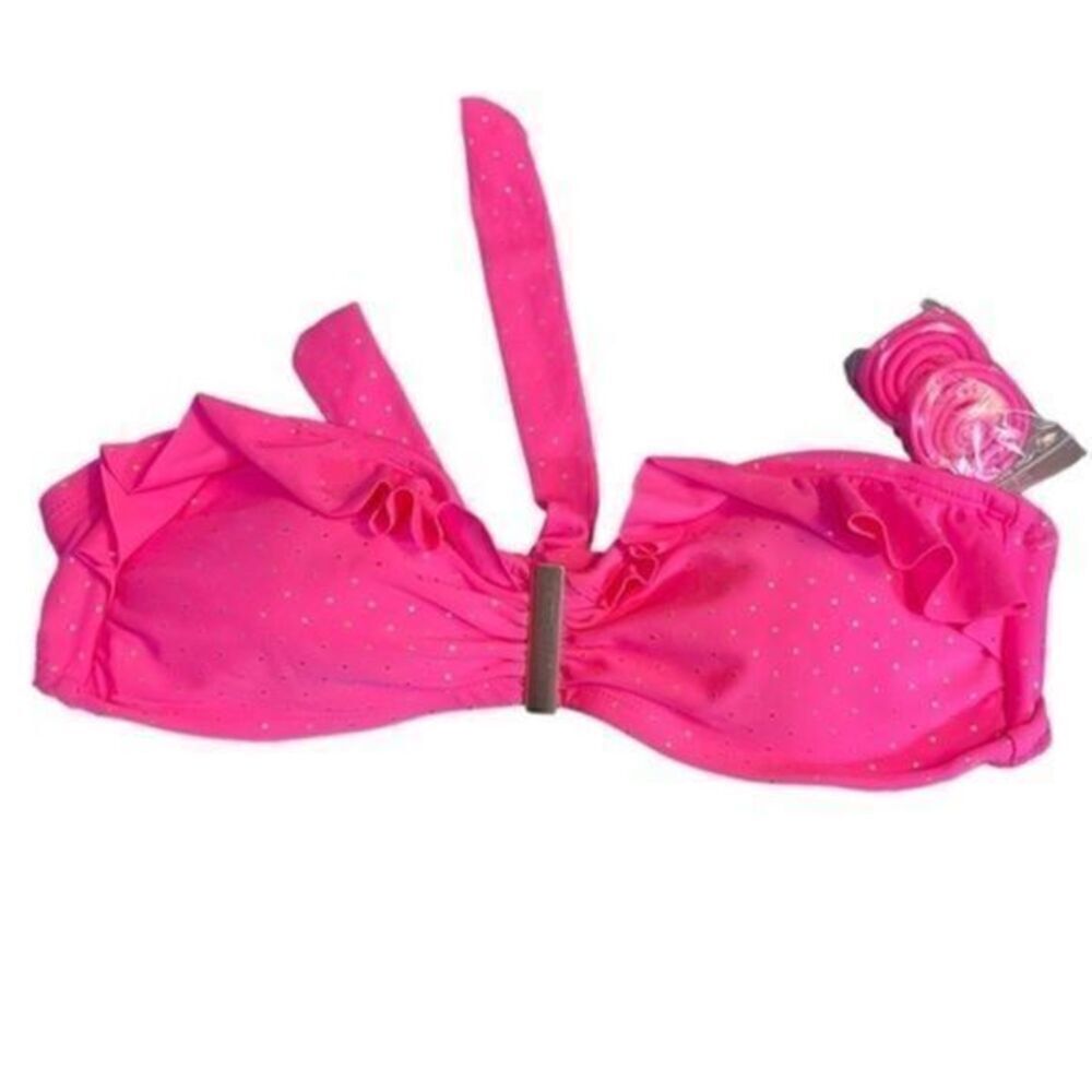 Xhilaration Hot Pink Bandeau Bikini Top Medium NWT